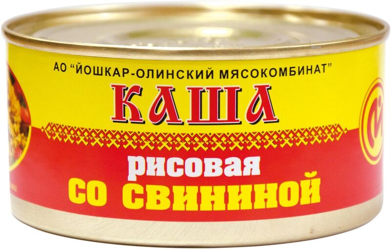Каша рисовая со свининой №8 325г Йошкар-Олинский мясокомбинат