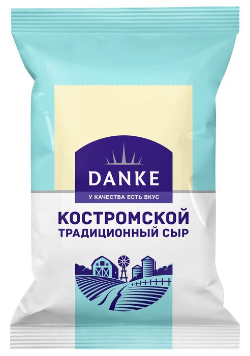 Сыр Костромской традиционный 45% 180г Danke