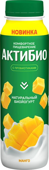 Биойогурт АктиБио питьевой манго 1,5% 260г