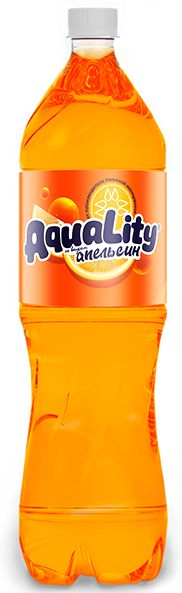 Напиток среднегазированный Апельсин 1,5л Аквалити