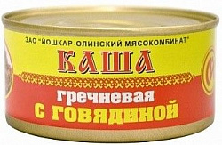Каша гречневая с говядиной №8 325г Йошкар-Олинский мясокомбинат