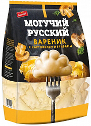 Вареники с картофелем и грибами Могучий Русский 900г Сальников