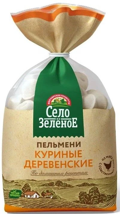 Пельмени куриные Деревенские 800г Село Зеленое купить с доставкой в Ижевске  по выгодной цене | Интернет-магазин «Тау-Март»